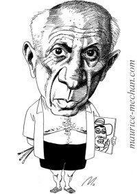 Пикассо на шаржах