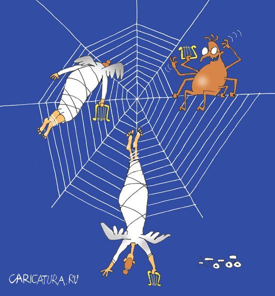 Паутина карикатура