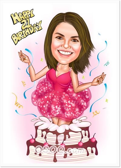 Шарж женщина