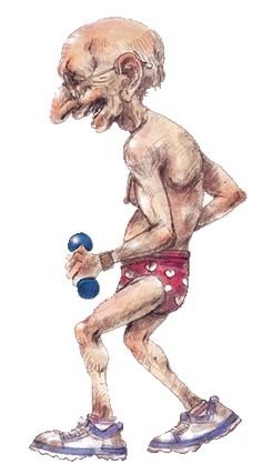 Карикатура худощавый человек