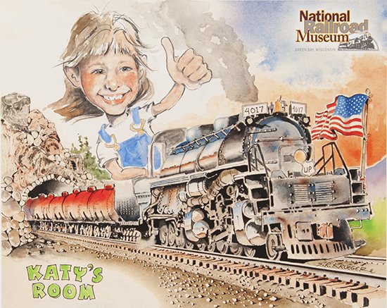 Шарж с поездом