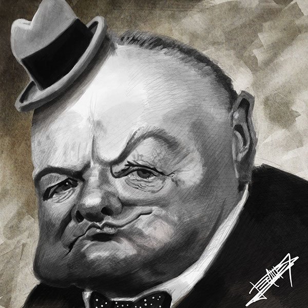 Уинстон Черчилль карикатура