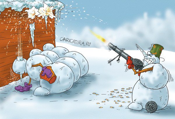 Карикатурные Снеговики