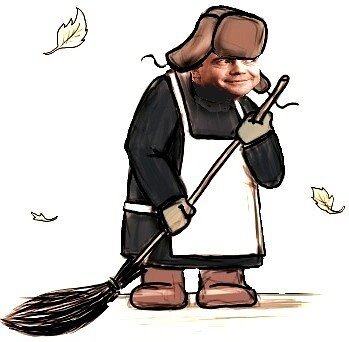 Дворник иллюстрация