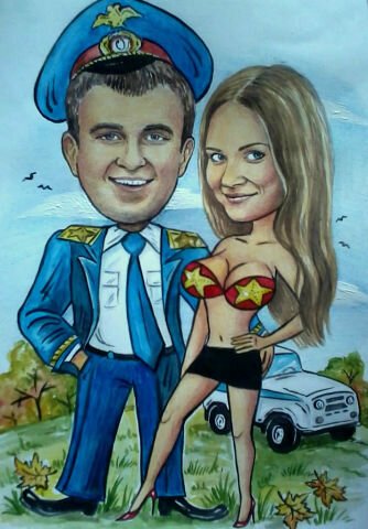 Шарж девушка полицейский