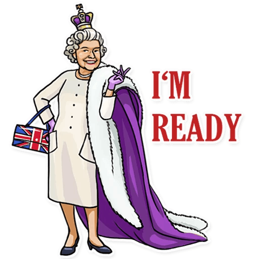 Королева Елизавета стикер