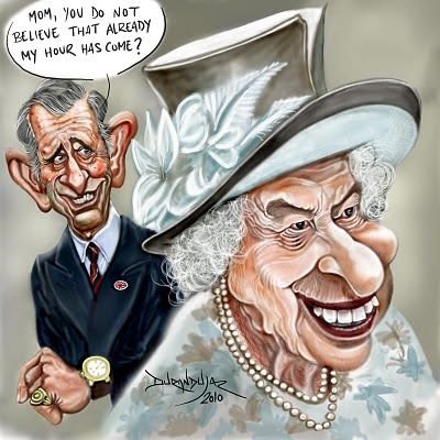 Королева Елизавета карикатура