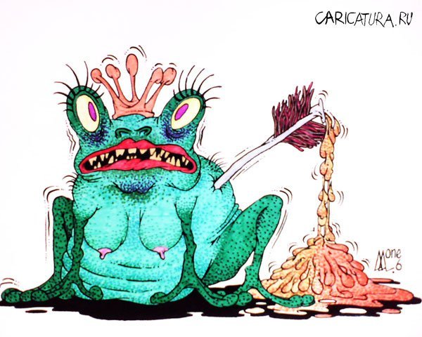 Лягушка карикатура