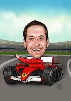 Гонщик карикатура