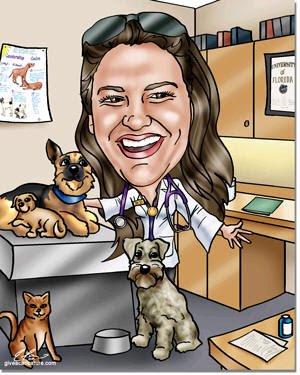 Шарж ветврач