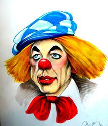 Три клоуна карикатура