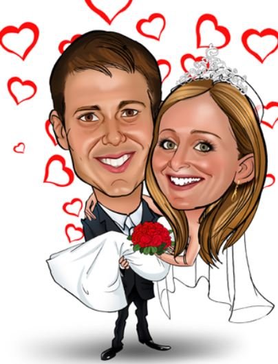 Свадебный шарж