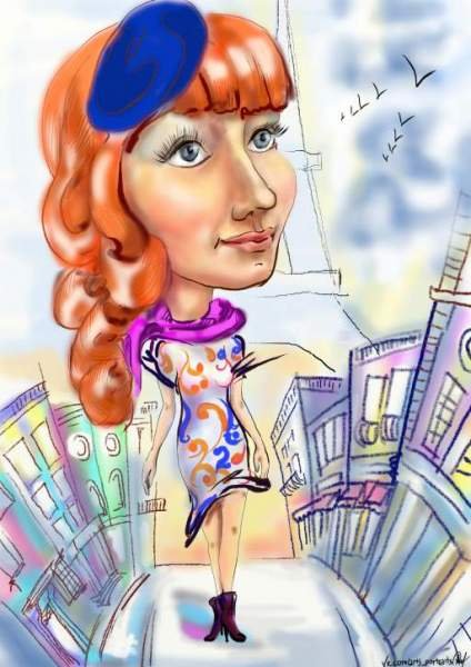 Шарж девочка подросток