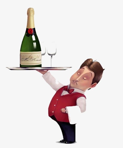 Веселый официант