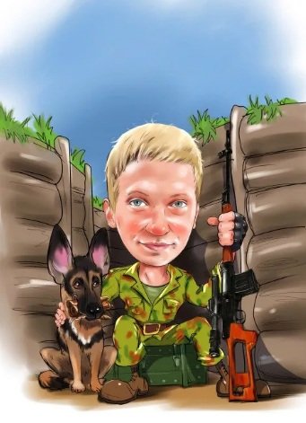 Шарж военный