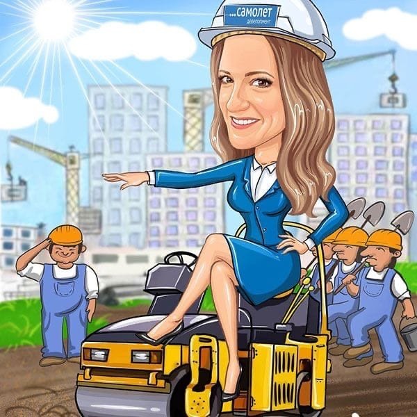 Шарж коллектив в офисе