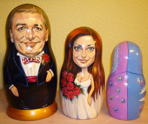 Матрешка с лицами семьи