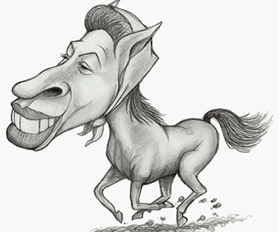 Лошадь карикатура