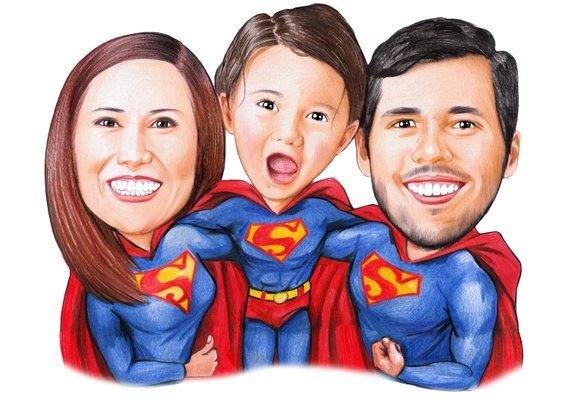 Шарж коллектива Супергерои