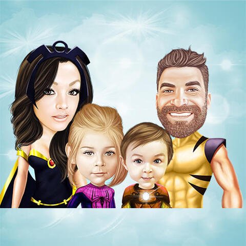 Шарж Супергерой