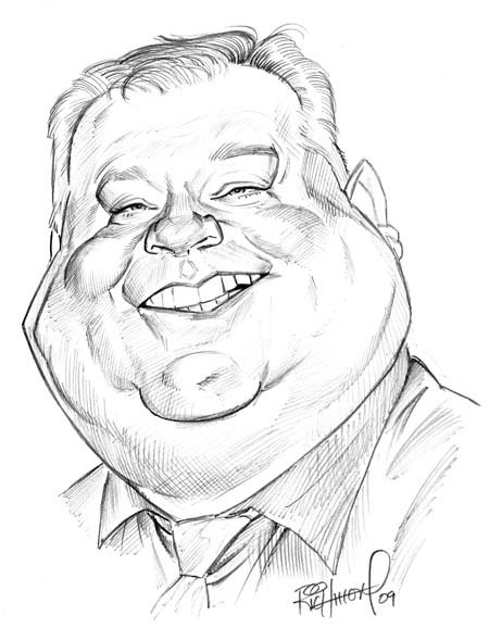 Толстый человек в костюме рисунок