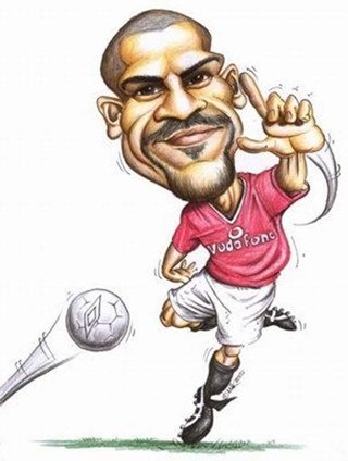 Шарж футболист