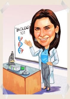 Шарж учительница