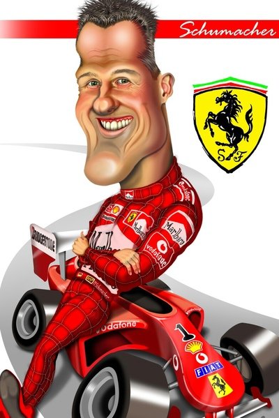 Михаэль Шумахер шарж