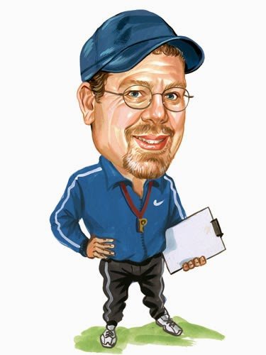 Шарж тренер по футболу