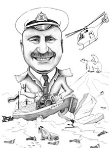 Шарж генерал с усами