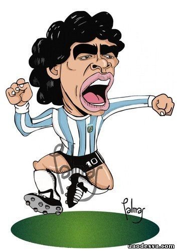 Марадона карикатура