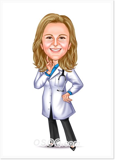 Шарж детский врач