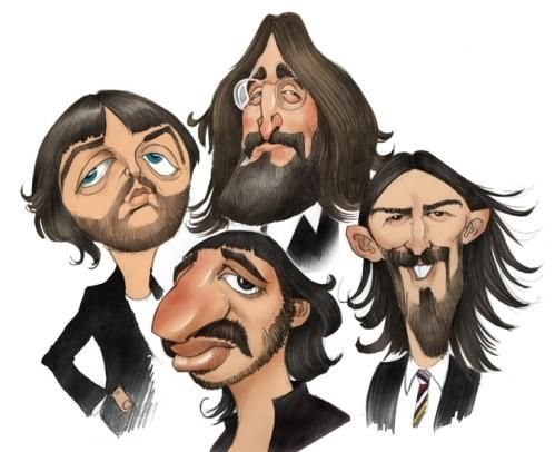 The Beatles карикатуры