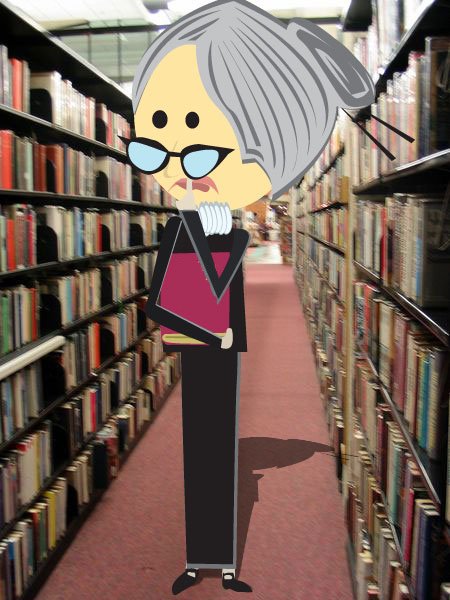 Карикатура книжный магазин