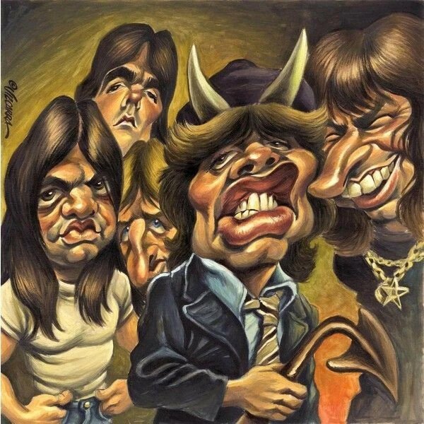 Карикатура группы АС ДС