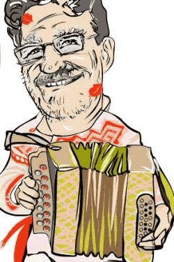 Гармонист карикатура