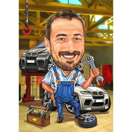 Автослесарь карикатура