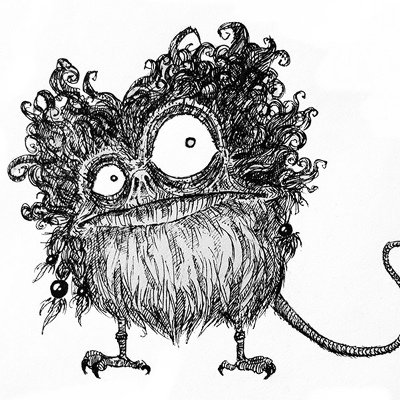 Чёрная ручка для рисования