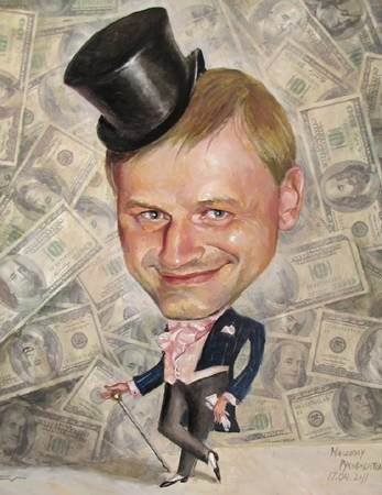 Шарж банковский работник