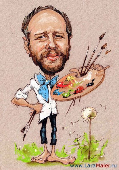 Шарж девушка художник