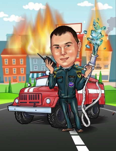 Шарж военный