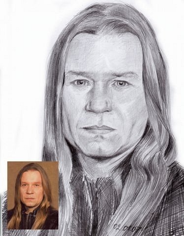 Кипелов портрет карандашом