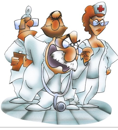 Медицинский работник карикатура