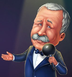 Леонид Якубович шарж