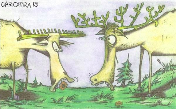 Смешной Лось рисунок