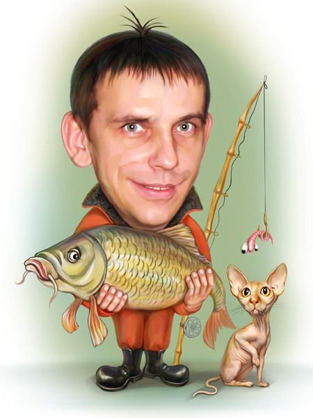 Шарж Рыбак