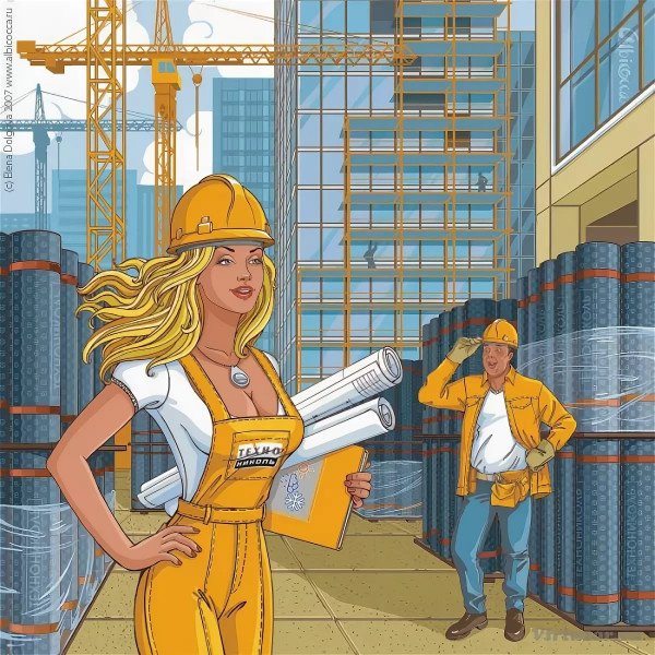 Женщина на стройке
