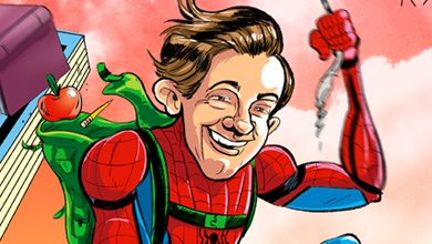 Том Холланд шарж