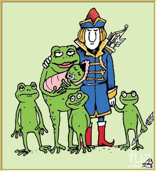 Лягушка карикатура