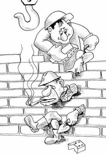 Каменщик карикатура